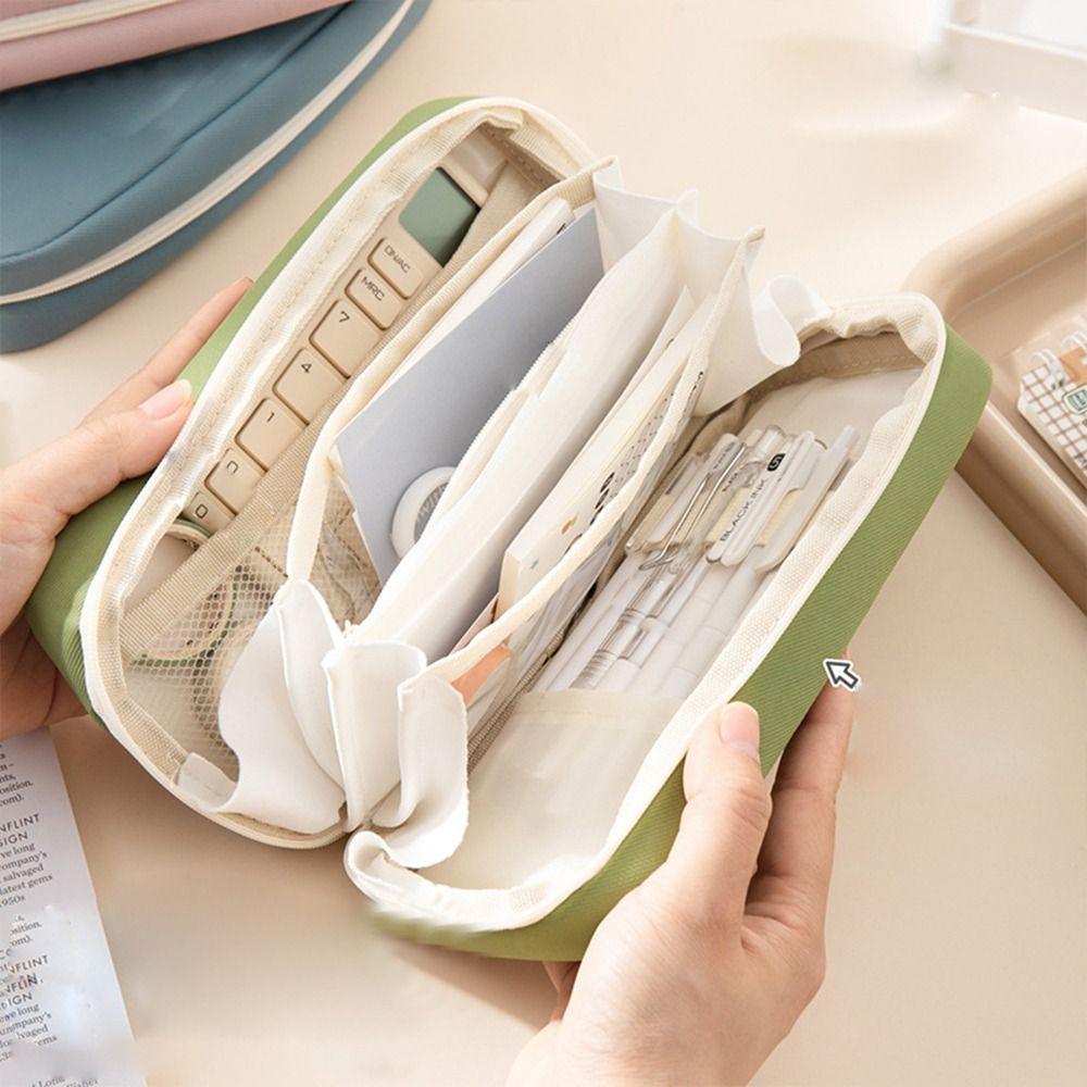 

Настольный органайзер, сумка для канцелярских принадлежностей, сумка-карандаш большой емкости, простые канцелярские принадлежности