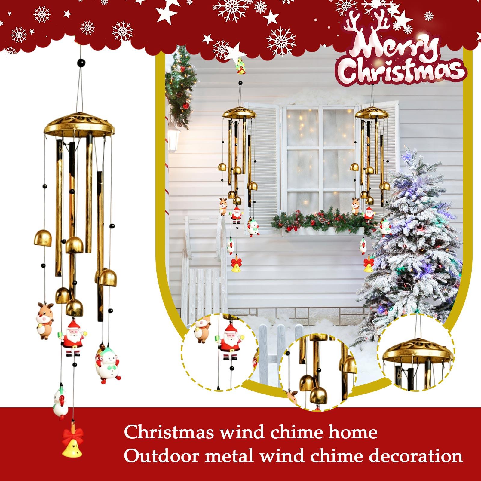 

Christmas Wind Chimes: Home & Outdoor Metal Wind Chimes For Garden Decoration One Size