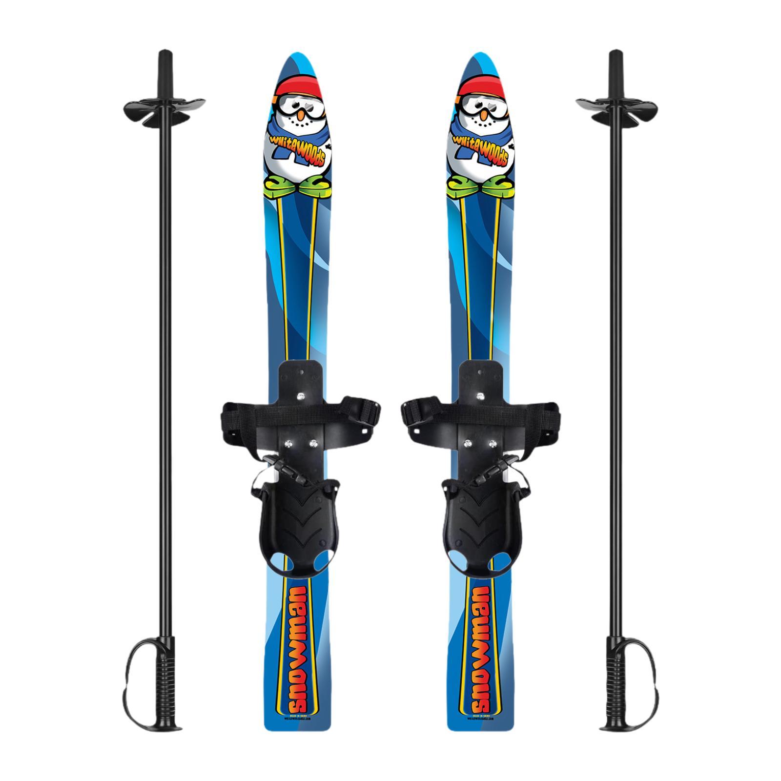 

Skiblades and Poles Snow Board with Universal Bindings Outdoor Recreation for Aged 3-8 Years Old Winter Sports Snow Short Skis