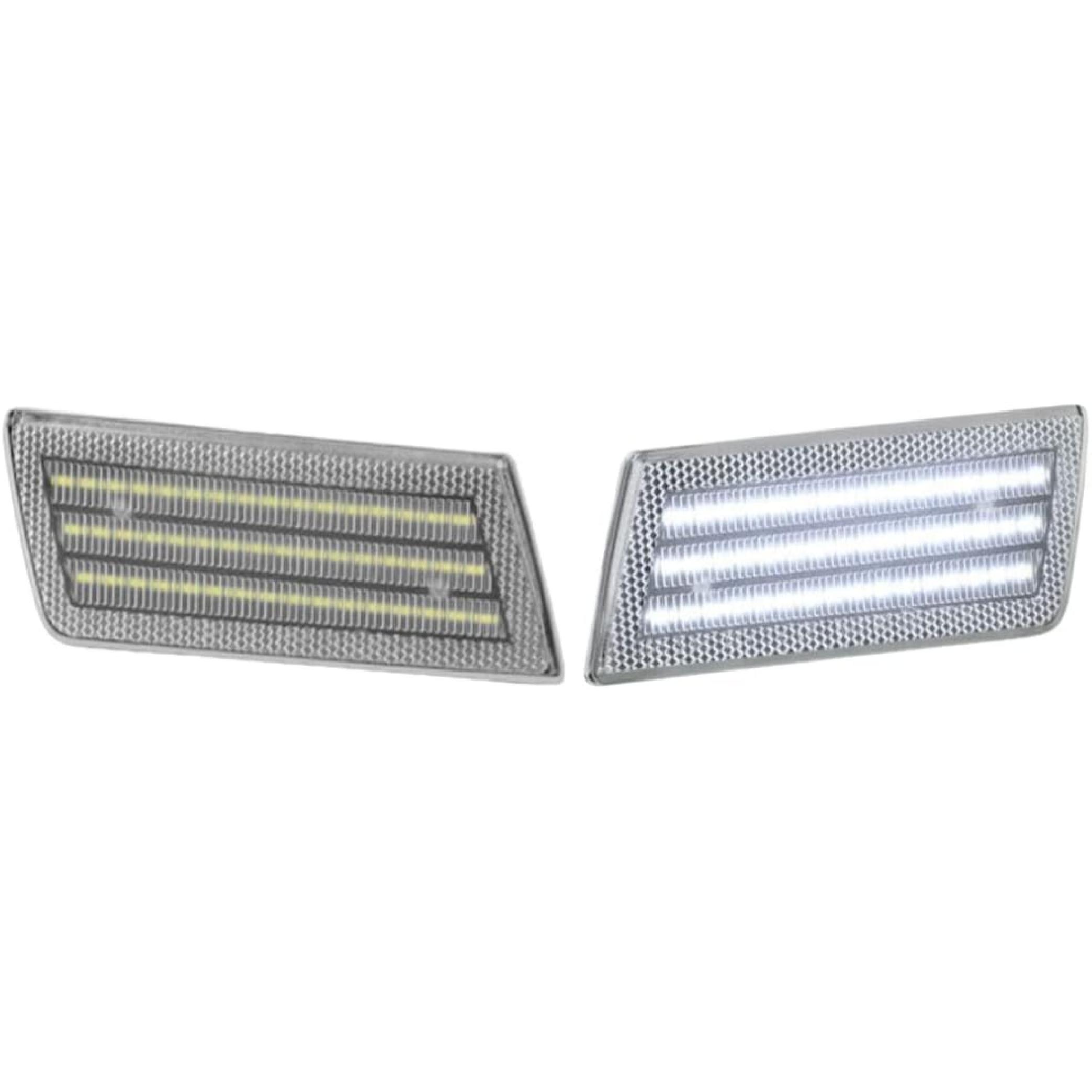 

Front Fender Marker Lamps, LED Front Bumper Side Marker Lights, Compatible with Chrysler 300 300C LX Models 2005-2010 - Clear Lens/White Light Clear Lens/White Light