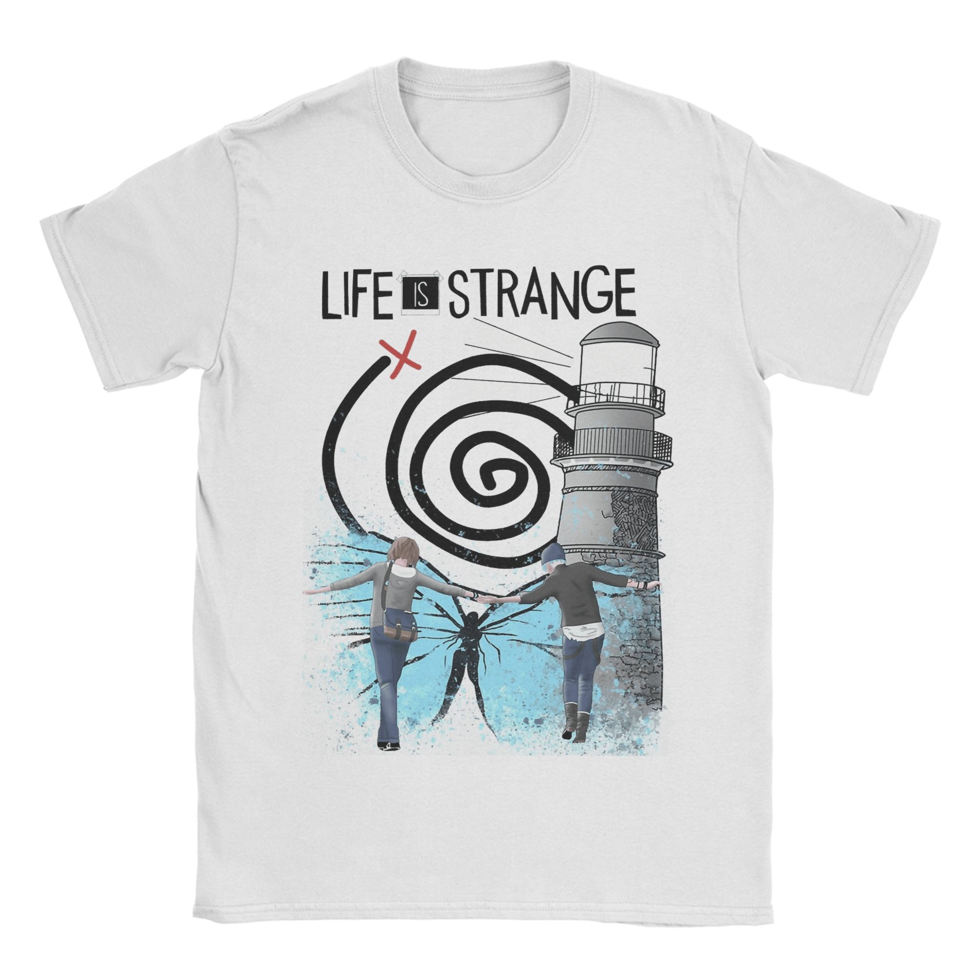 

Чоловічі футболки Life Is Strange з метеликом Одяг зі 100% бавовни Дивовижна футболка з коротким рукавом і круглим вирізом Великі розміри Футболки M
