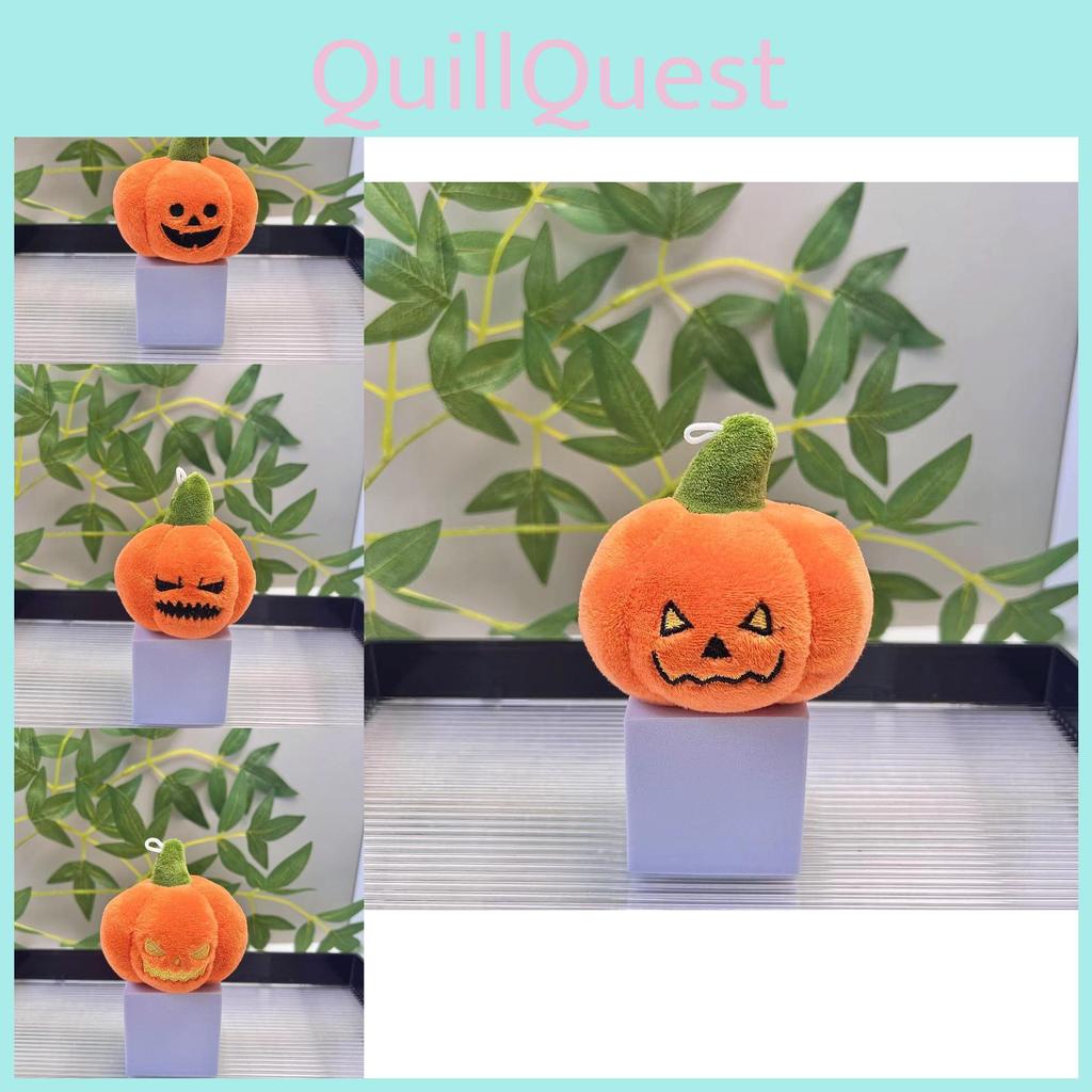 Charming Pumpkin Plush Hanging Decoration For Halloween Soft Vegetable Keychain Gift