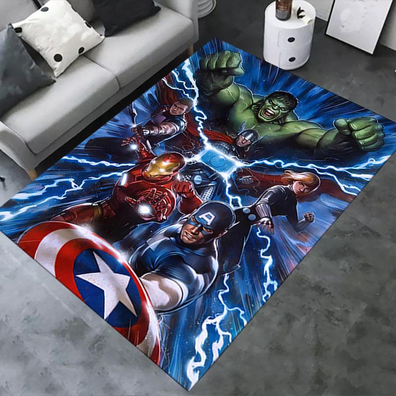 Hulk,Avengers,Captain America Office Carpet Soft Polyester Entrance Carpet Washable Non-slip Machine Washable Indoor Carpet Living Room Bedr