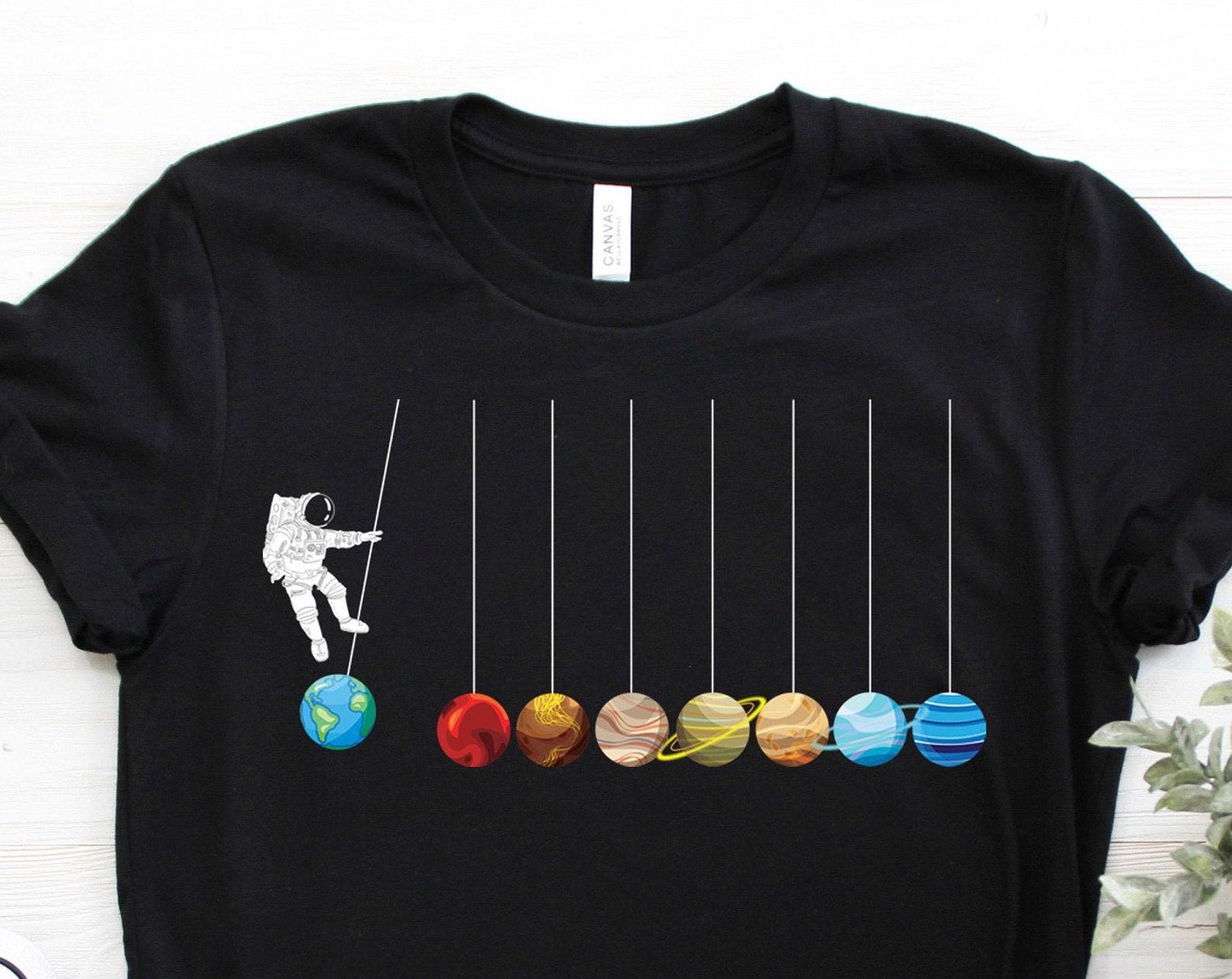 Astronaut Spaceman Planets Funny Space Dwarf Solar System Astronomy T-Shirt, Space Geeks Gifts Astronauts Lovers Birthday Party Present Moon 110