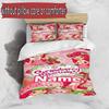 3pcs Duvet Cover Set (1*Duvet Cover + 2*Pillowcase, Without Core), Custom Name Strawberry Shortcake Pattern Bedding Set, Home Bedroom Decor Gift