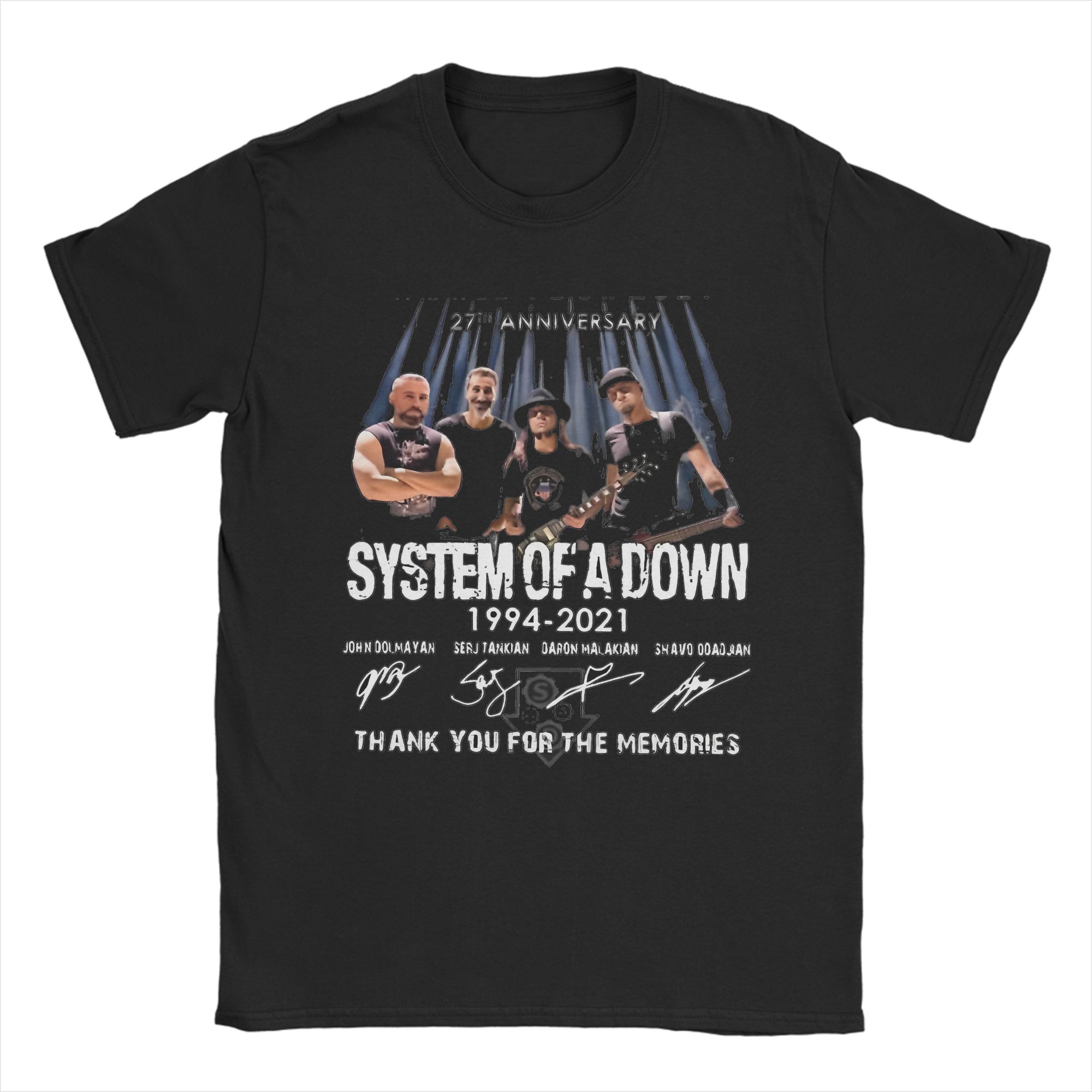 

Metal Rock Album Band T Shirts for Men Women Cotton Novelty T-Shirt Round Neck System Of A Down Tees Short Sleeve Tops Gift I... 5XL різнокольоровий