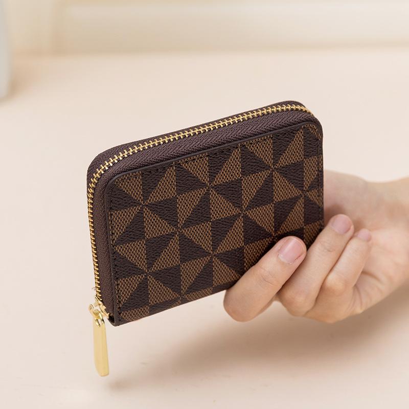 

Trendy short wallet women s zipper change bag mini printing clutch bag fashion coin bag simple small hand bag