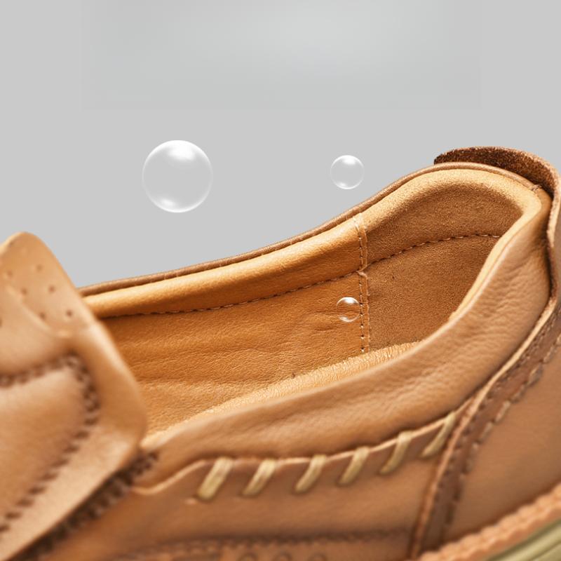 Men's Leather Shoes Handmade Moccasins Loafers Slip on Flats Walking Shoes