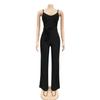 X3717 Sexy Jumpsuit: Gerade Hosen, Lässiger Chic für Europa & Amerika