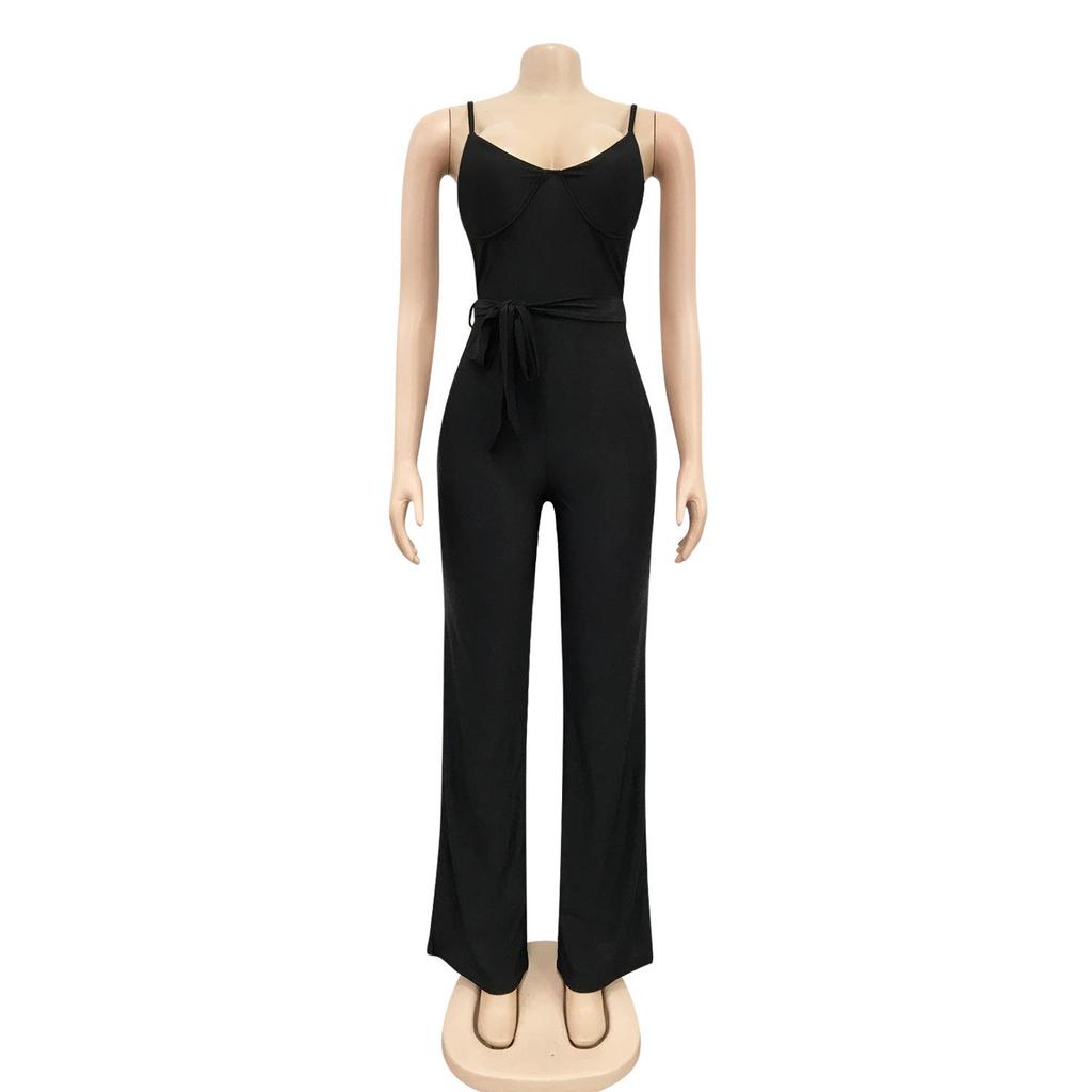 X3717 Sexy Jumpsuit: Gerade Hosen, Lässiger Chic für Europa & Amerika