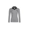 Bermudagrass Open Collar Ribbed T shirT Grey