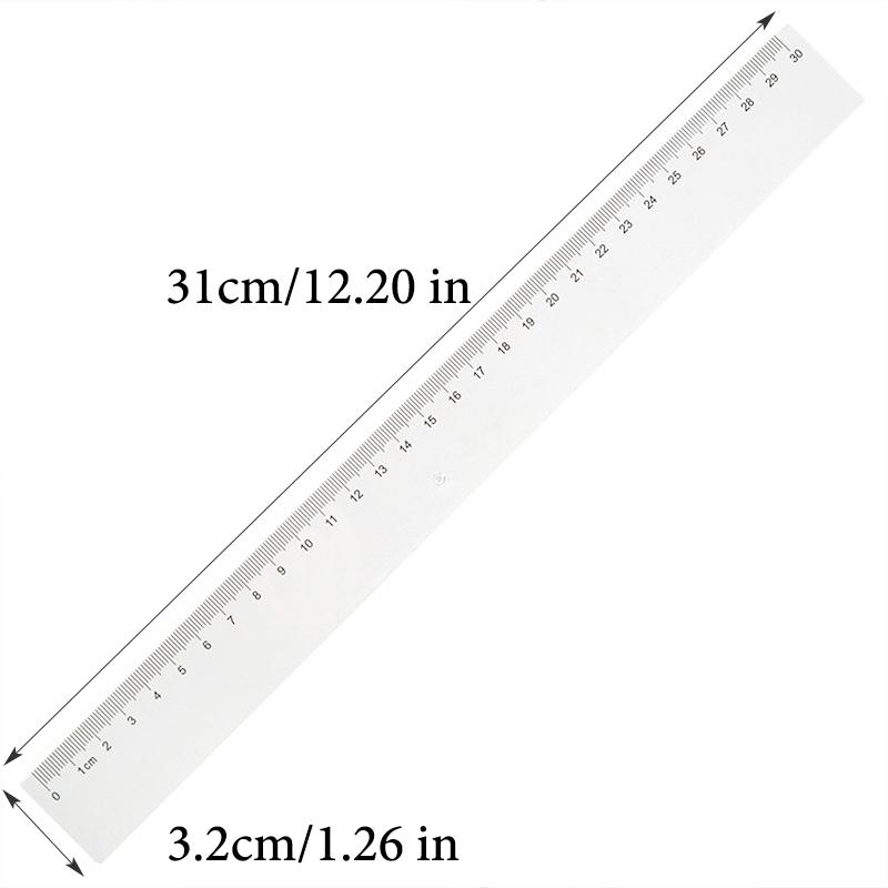 Transparent Straight Ruler,20cm,30cm,40cm,50cm,High Precision Maths Drawing Measuring,Office Learning Stationery Supplies 9703
