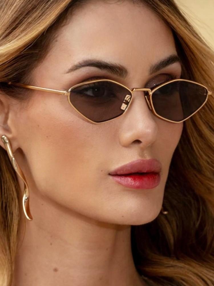 Metal Sunglasses Women Men Fashion Small Frame Glasses Brand Designer Vintage Sun Glasses  Uv400