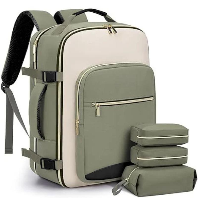 Spot Cross Border Color Contrast Multi Piece Backpack Large Capacity Storage Bag Business Travel Luggage Essential Travel Backpa