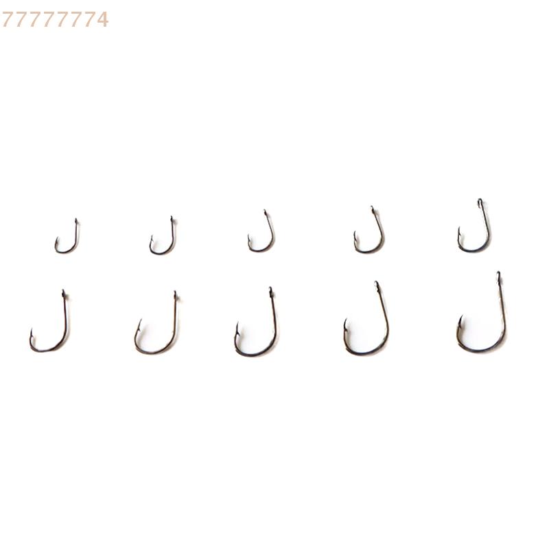 500pcs Fishing Hooks Set 3#-12# Carbon Steel Black Barbed Jig Hooks Mixed Size Fishhooks with Retail Box for Angling Accessories