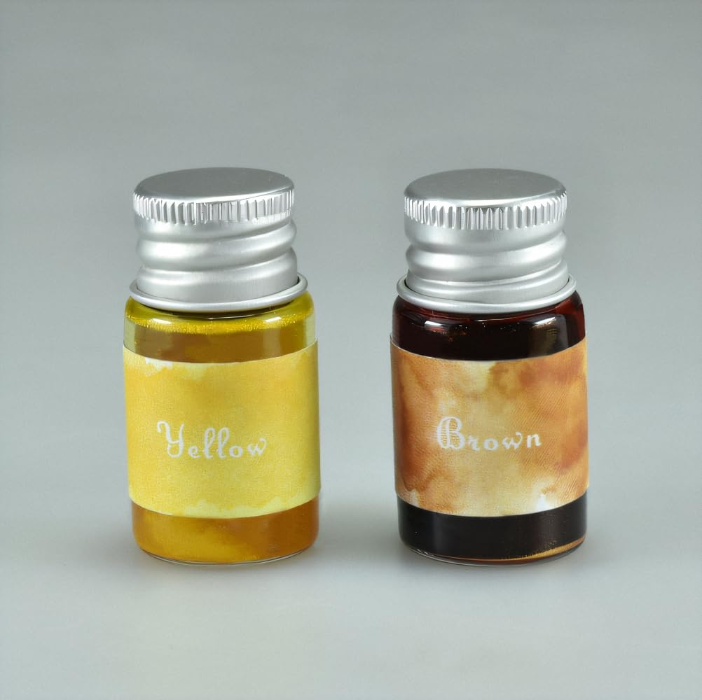 Fourcart Cute Handmade Glass Pen Flower Yellow Set 2-Color