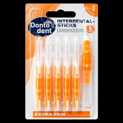 Germany DM Interdental Brush Orange 0.45 ISO 1 6 Pcs.