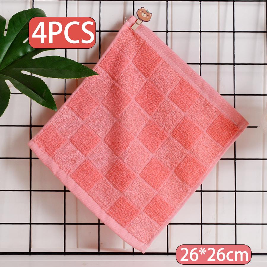 

Набор из 4 красочных клетчатых полотенец, мягких и удобных, подходит для использования в качестве ручных полотенец, полотенец для лица и детских полотенец для лица. 4pcs красный