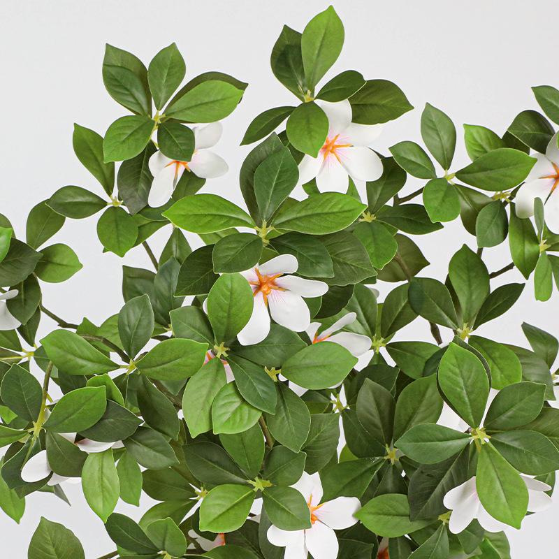 Gardenia Leaf and Flower Artificial Greenery for Home Decoration - Forest Style Wall Decor