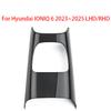Carbon Fiber Interior Trim Window Button/Door Bowl /Front Water Cup Holder/Steering Wheel Decoration For Hyundai IONIQ 6 LHD