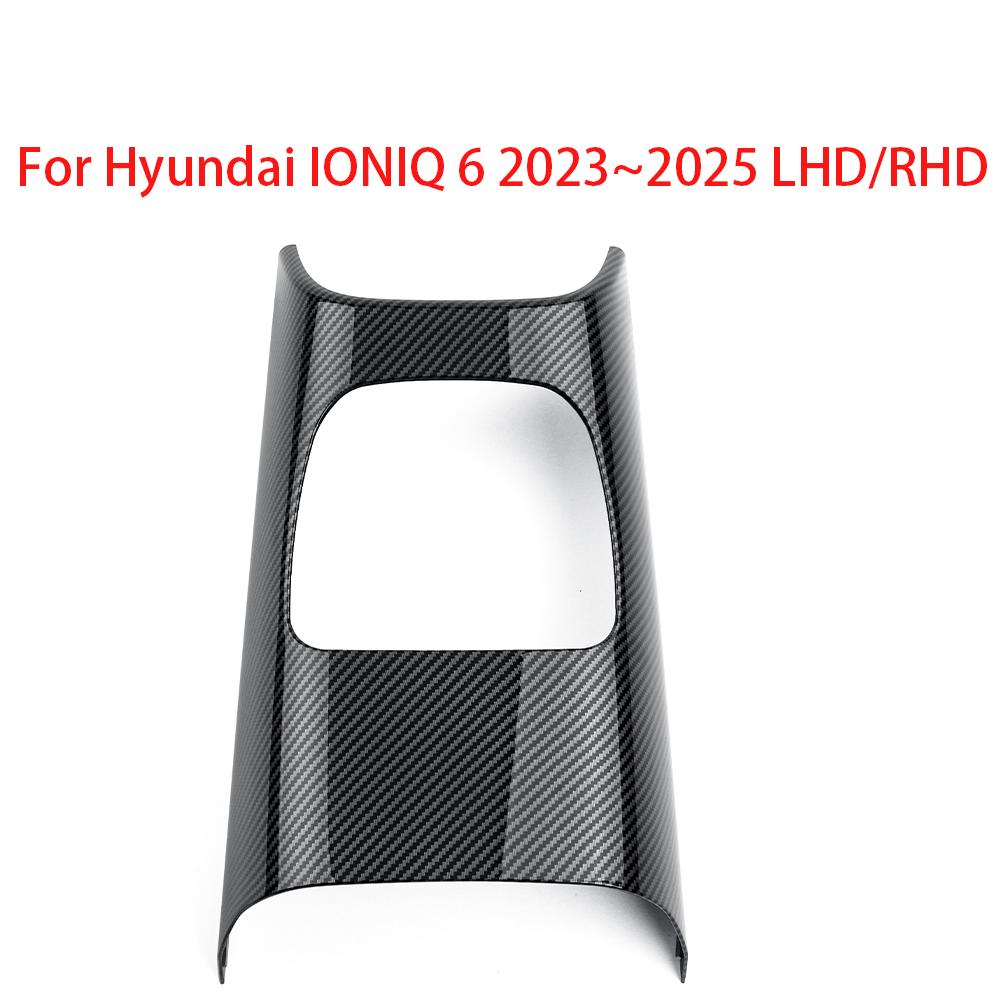 Carbon Fiber Interior Trim Window Button/Door Bowl /Front Water Cup Holder/Steering Wheel Decoration For Hyundai IONIQ 6 LHD