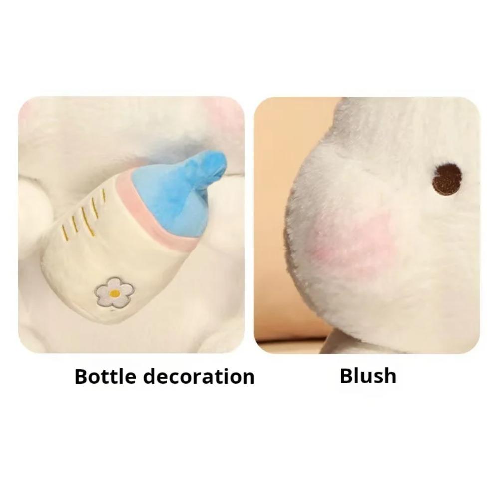 35cm Bottle Rabbit Plush Toy Handmade Doll Cartoon Anime Cute Pillow Cushion Thanksgiving Children's Birthday Gift Doll