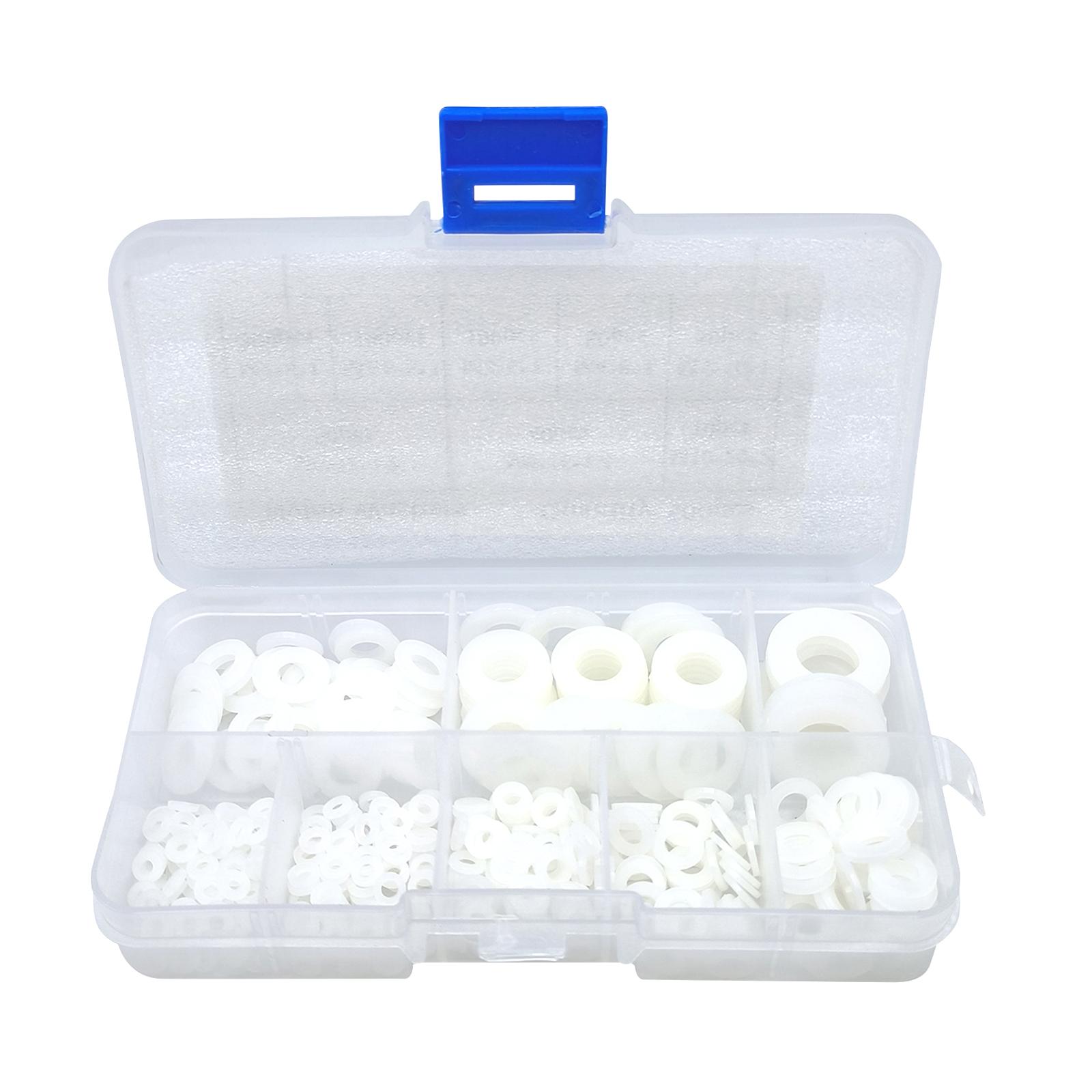 

Pack Of 500 Nylon Washers Home Improvement Flat Spacer Pads Nylon Flat Washer Assortment Suitable for Furniture Hardware