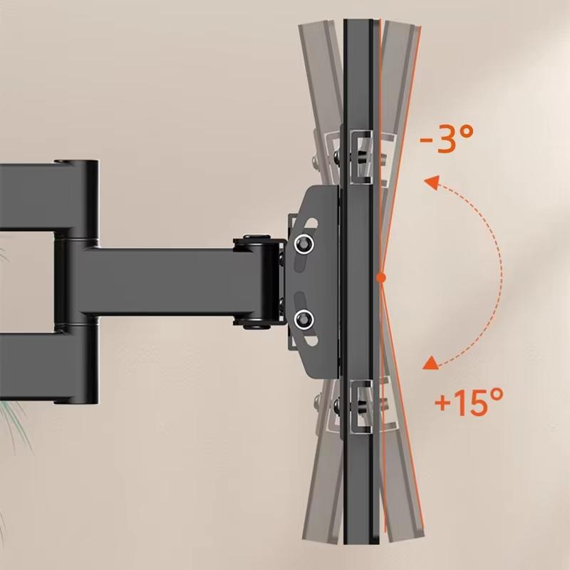 70cm Wysuwany Długi Ramię Uchwyt TV na Ścianę, 32-65 cali Pełny Ruch Uchwyt TV na Ścianę Obrotowy Pochylany Poziomowy Przegubowy, Maks. VESA 400x400mm