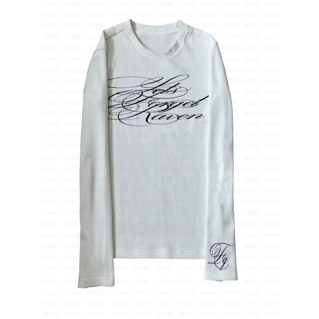 STREETRICH Aesthetic Subculture Elegant Letter Print Women Round Neck Slim T-shirt Y2k Spring Gothic Spice Girl High Street E-girl Crop Top