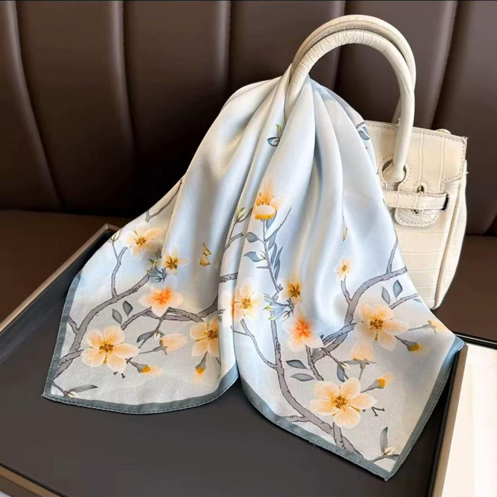 Silk Mulberry Square Scarf - Women's Spring/Summer Fashion Scarf