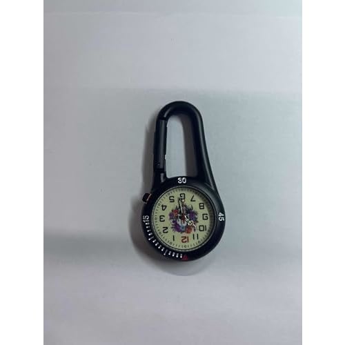 Skull Keychain Clip Watch: Luminous Analog Skull Pendant Watch, Perfect for Backpacks, Hiking, and Outdoor Activities - Halloween Gift