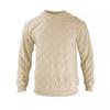 Fashion-forward Men's Relaxed-fit Terry-embroidered Checkered Long-sleeved Crew-neck Sweatshirt
