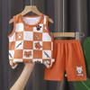 Children's Vest Set Boys' Shorts Summer Cotton New Baby Clothes Girls' Summer Clothes Summer Clothes Children's Clothes