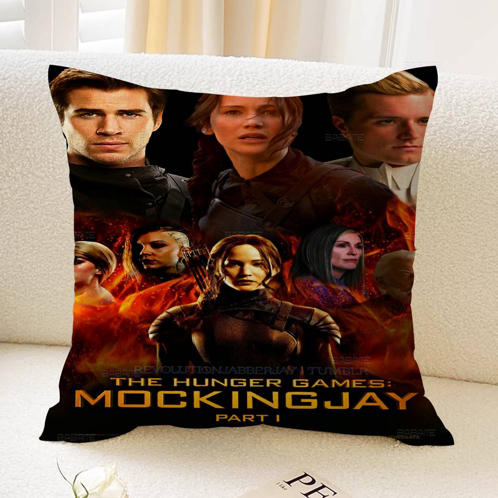 Anime Die Tribute von Panem 3 Büro Kissen Kissenbezug Auto Kissenbezug 45x45CM Lendenkissenbezug Sofakissenbezug