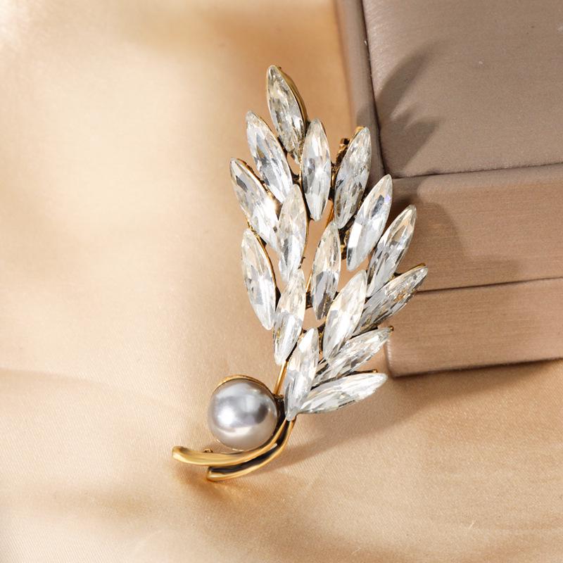 

Изысканная брошь в виде колоска пшеницы для женщин – Элегантный крупный аксессуар-булавка