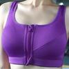 Large Size Women Wireless Professional High-Impact Shockproof Sports Bra Front Zipper Fitness Running Bra