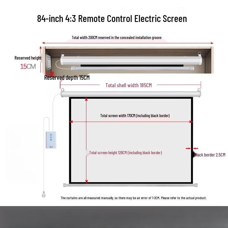 SMVP Elektrischer Wandmontage-Projektorbildschirm