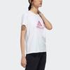 Adidas Foil Print Round Neck Sports Tee Women Tops White GP0699