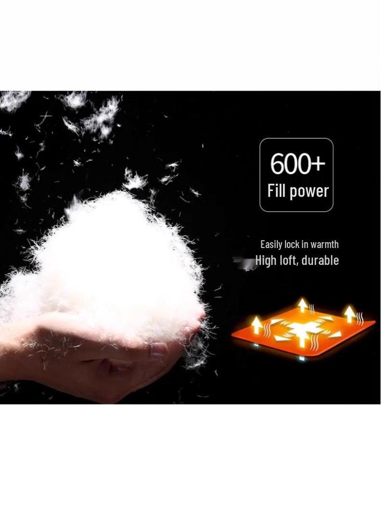 Men's Winter Hooded Down Jacket - Fashionable, Casual, Warm, Thick Windbreaker with White Duck Down Filling