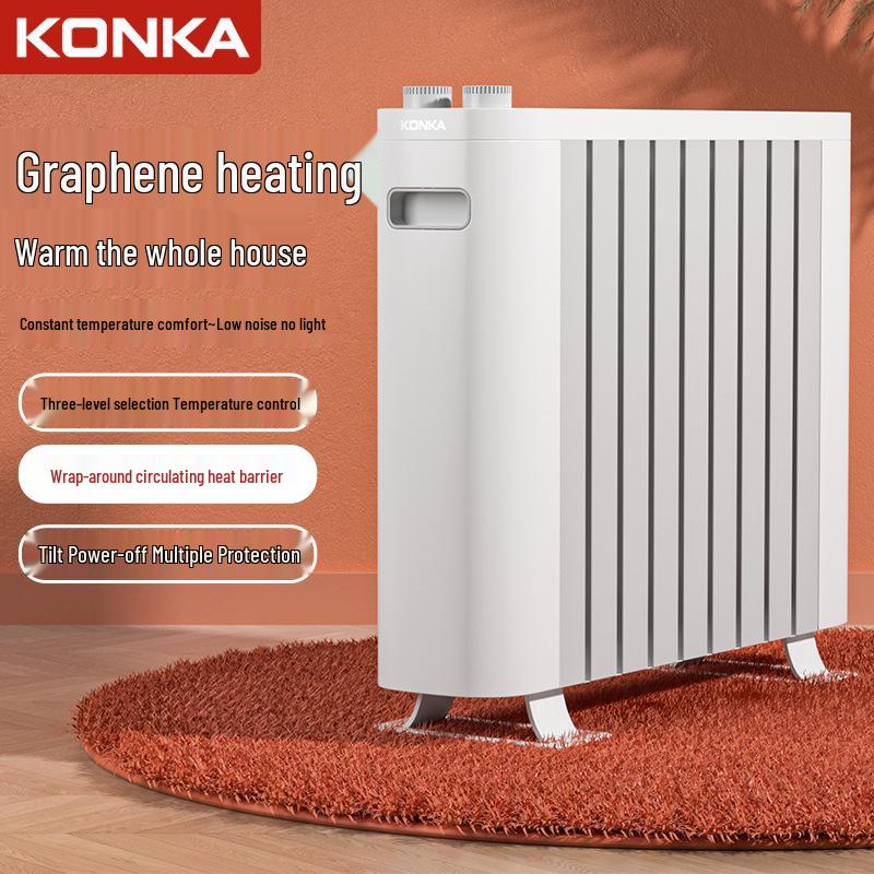 

Конвектор электрический Konka Graphene для больших помещений: Быстрый обогрев всего дома белый