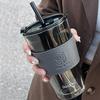 450ML High Beauty Wind Bamboo Glass Cup Summer Straw Large Capacity Women's Straw Cup