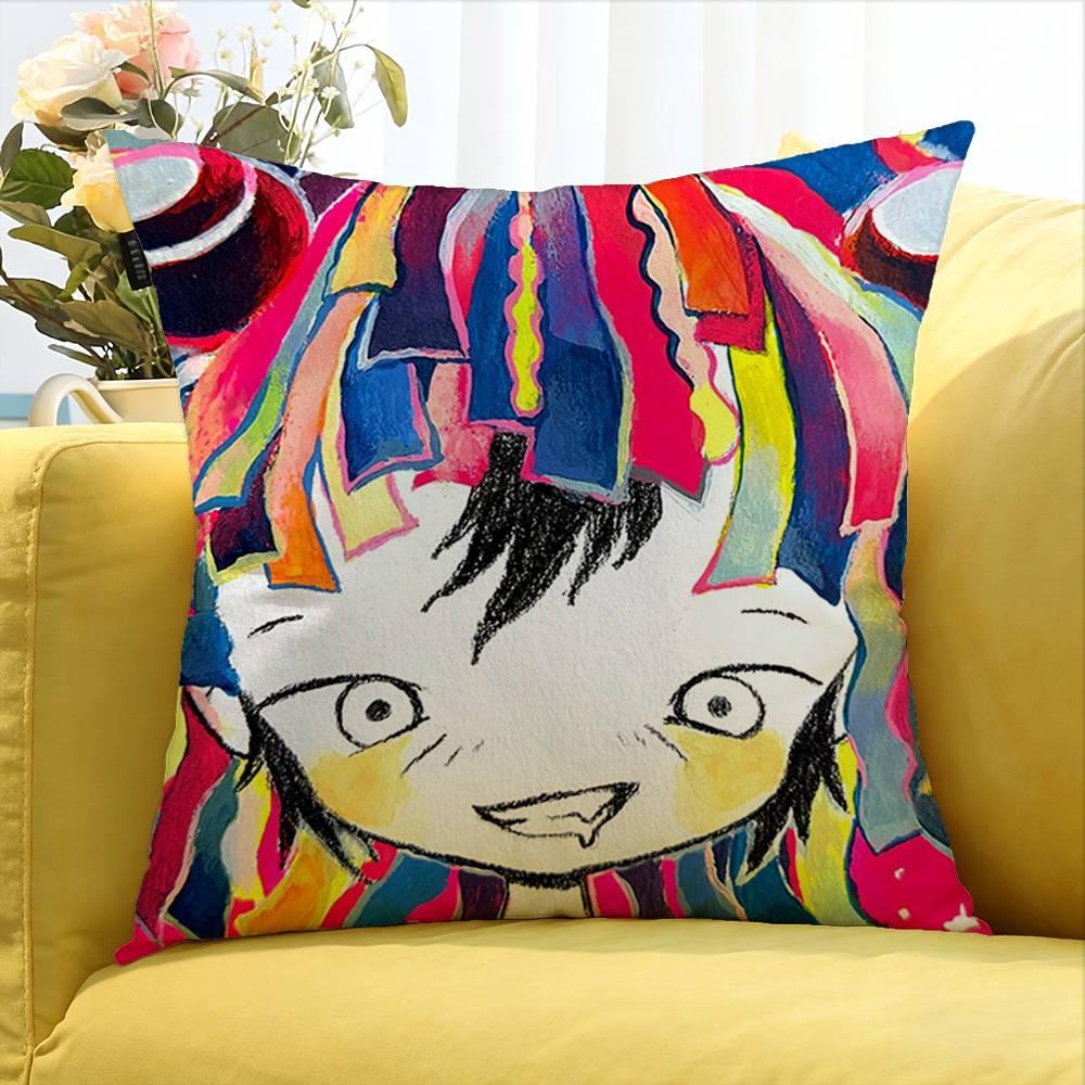 Kikuo Cute Cartoon World Various Sizes Square Pillow Case For Car Home Bedchamber Decor