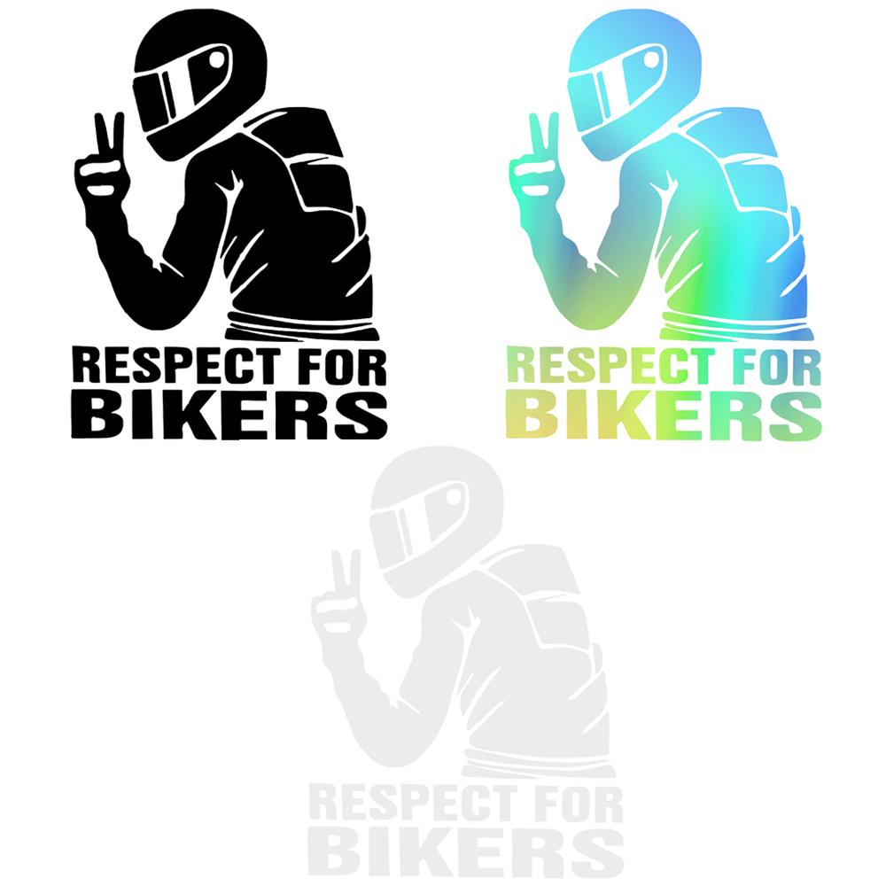 

Наклейки на автомобиль мотоцикл Respect for Bikers Pattern Decal Мотоциклетные корпуса Laser Reflective Sticker Car Scratch Decorative Decals 1pcs