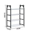 Simple Shoe Rack 4-layer Practical Shoe Cabinet Home Shoe Storage Rack Space-saving Removable Cat Galvanized Tube Shoe Rack