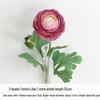 Lotus Peony Silk Flower Arrangement - 2-Head Artificial Ranunculus for Wedding Decoration