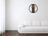 Wooden loft oval brown wall clock 50cm