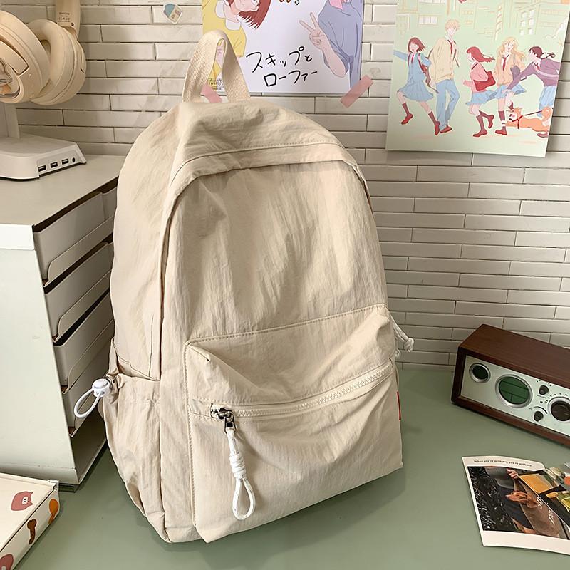 Designed Minimally Backpack With Solid Color Design For School And Activities