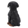 Dog Desktop Ornament Resin Adorable Sitting Dog Figurine for Bedrooms Balconies Bookshelves Gift