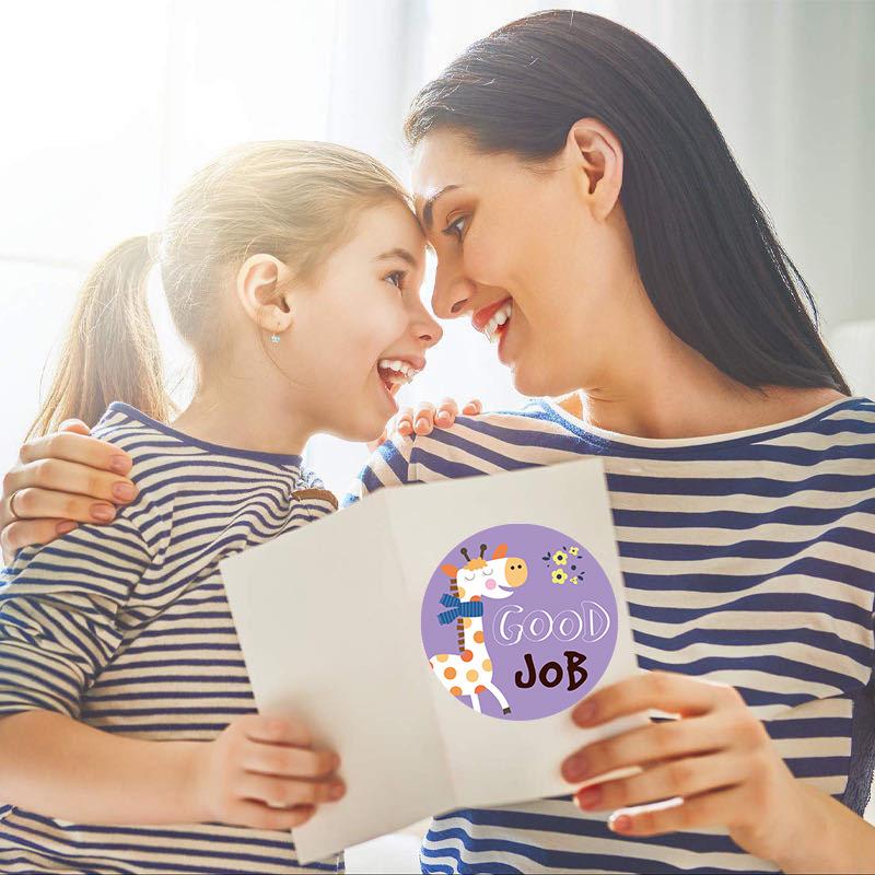 500 Stück Tier Cartoon Aufkleber Niedliche Runde Muster Siegelaufkleber Kinder Belohnung Schullehrerbedarf Fotokarten Deko Etiketten