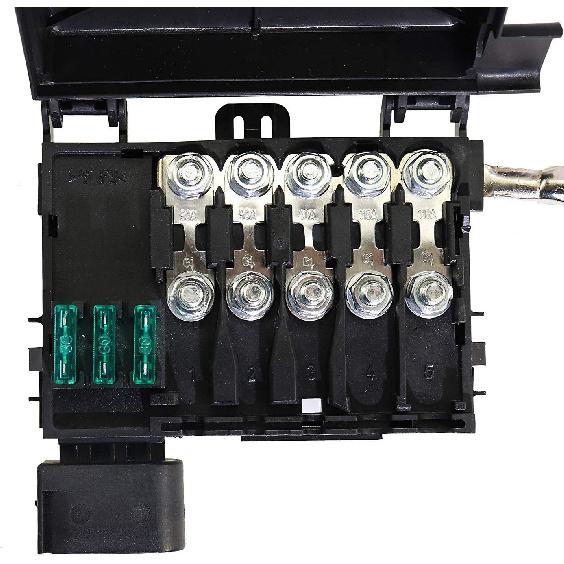 Battery Fuse Box Block Terminal 1J0937550 With 9Pcs Fuses Compatible With 99-04 VW Beetle Jetta Bora Golf MK4